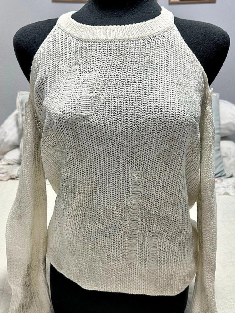 rue21 Cream Knit Sweater